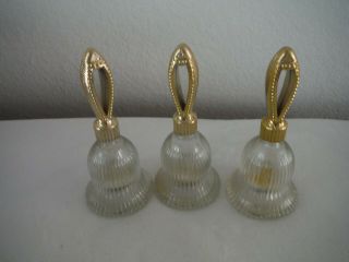 3 Vintage Avon Bell Decanter Bottles