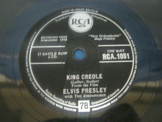 Record 78 10  Elvis Presley King Creole 851