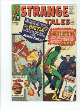 Strange Tales 123 (marvel Aug 1964 Vol 1) Fn - 1st Appearance Of The Beetle