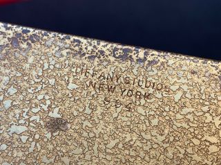 Antique Tiffany Studios Bronze Zodiac Design 12.  25” Desk Blotter End Single 2