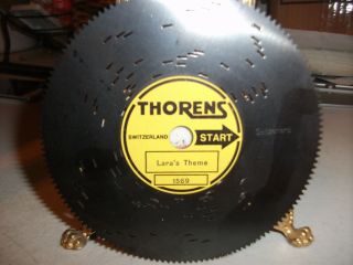 Vintage Thorens Metal Music Box Disc - Tune:lara 