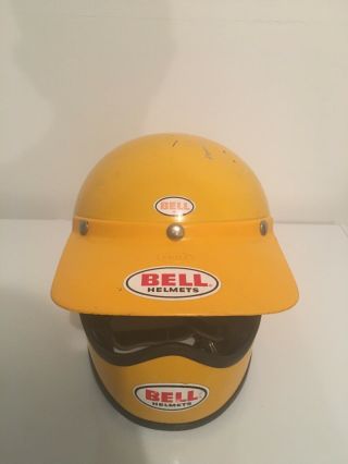 Rare Vintage 1976 Bell Moto Star Helmet In Desirable 7 1/4 Size, .