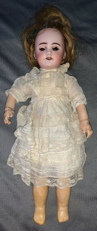 10 " Antique French Sfbj Bleuette (?) French Bisque Head Jointed Doll Marked