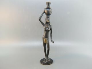 Richard Rohac Hagenauer Bronze Sculpture Of African Woman Cool