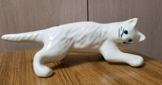 Vintage Camark Wall Climbing White Cat Ceramic Pottery Stickers
