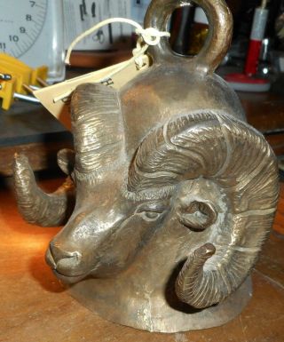 Carl Wagner - Signed/numbered 928/1000 Mountain Bighorn Solid Bronze Bell