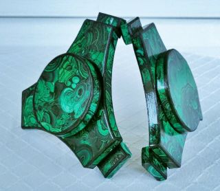 Faux Malachite Wood Display Stand (vase Sculpture Urn Candlestick) Empire Style