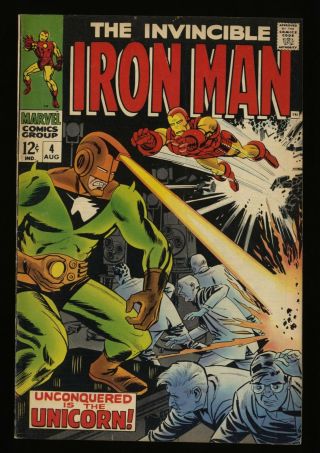 Iron Man 4 Fn/vf 7.  0 Marvel Comics 1st Unicorn