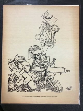 1971 Poster Print By Vaughn Bode.  The Bode Archives Ducks & Besa Machine Gun