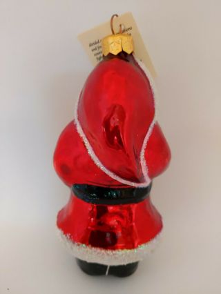 Christopher Radko A Gifted Santa Christmas Ornament Santa Claus with Yellow Gift 3