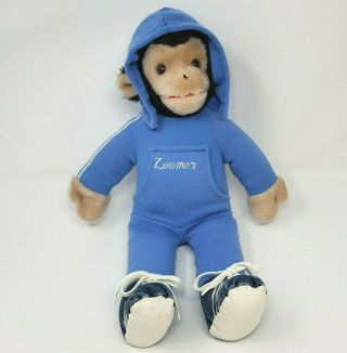 16 " Vintage California Stuffed Toys Zoomer Monkey Blue Outfit Plush Animal Toy