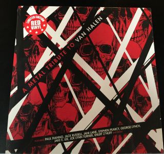 A Metal Tribute To Van Halen Red Vinyl Lp Paul Dianno Jack Russell G.  Lynch More