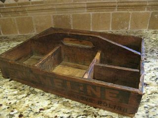 Vintage Carpenters Wooden Caddy Tool Carry Tote Box Antique Handmade Primitive