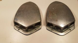 Vintage Chrome Plated Bronze Nautical Boat Intake Covers Or Restoratio
