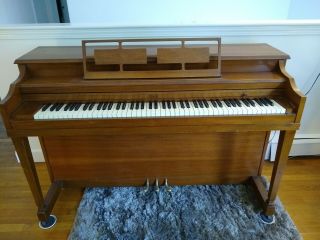 Vintage Mid Century Steinert & Sons Upright Piano Boston