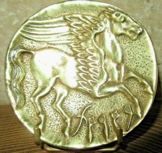French Bronze Max Le Verrier Tray Antique Greek Coin Pegasus