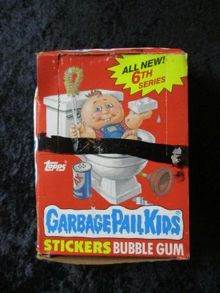 Vintage 1986 Topps Garbage Pail Kids 6th Series Wax Box (35 Packs)