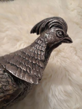 Antique Vintage Weidlich Brothers Wb Silverplated Pheasants 2276