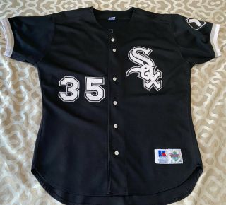 Vintage Frank Thomas Chicago White Sox Authentic Stitched Jersey Russell 35