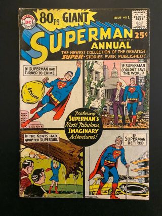 80 Page Giant Superman Annual 1 Mid Grade Dc Comic Book Cl68 - 151