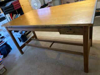 Vintage 1940s Hamilton Drafting Table And Desk