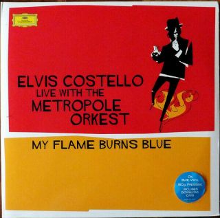 My Flame Burns Blue Lp Metropole Orkest Elvis Costello Blue Vinyl Import 2016