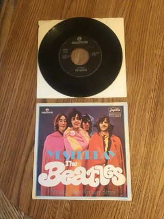 The Beatles ‘yesterday’ Rare Yugoslavia 7” Pic Sleeve,  Record In Very Good Cond