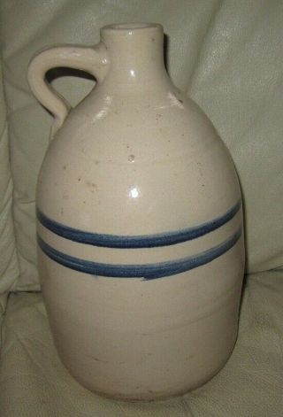 Vintage Salt Glazed Double Banded Stoneware Pottery/jug