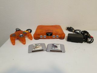 Vintage 1996 N64 Funtastic Fire Orange Nintendo 64 Oem Video Game Console