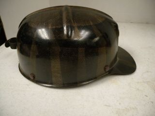 Vintage Msa Comfo - Cap,  Low Vein,  Tiger Striped,  Fiberglass Hard Hat Coal Miner