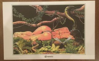 Cavewoman 2000 Basement Comics 2 Print Set w/Original Envelope NM Budd Root RARE 2