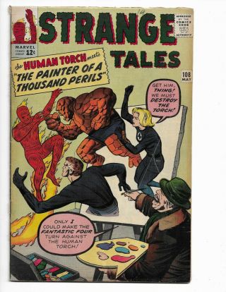 Strange Tales 108 - G/vg 3.  0 - Invisible Girl - Thing - Human Torch (1963)