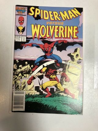 Spider - Man Vs Wolverine (1986) 1 (vf/nm) Great Read