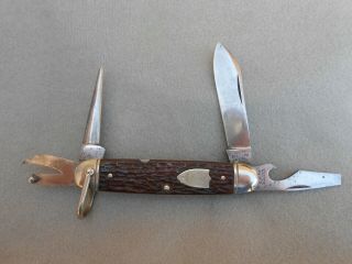Old Vtg Ulster Dwight Divine & Sons Be Prepared Official Boy Scout Knife 1502