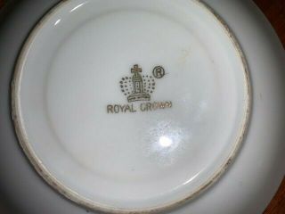 Vintage Royal Crown Tea Cup and Saucer Gold Gilt Set of 6 3