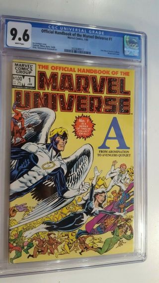 Official Handbook Of The Marvel Universe 1 Cgc 9.  6 1983