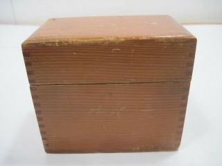 Old Wood - Wooden Dovetail Recipe Index Card File Box Loaded With Recipe 