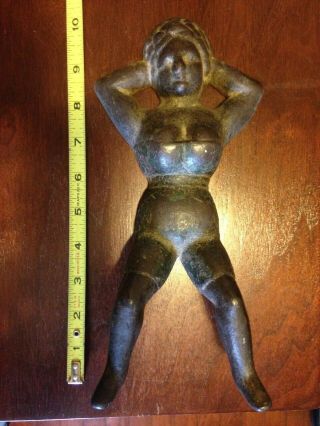 Antique Cast Iron Naughty Nellie Naked Lady Boot Jack Early Primitive Quick Ship