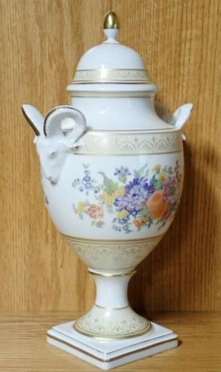 Ak Kaiser Germany Sanssouci Porcelain Urn Vase With Ram Heads And Flowers