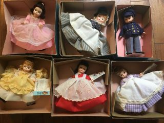6 Vintage Madame Alexander Dolls Little Women - Jo,  Beth,  Amy,  Meg,  Laurie,  Marme