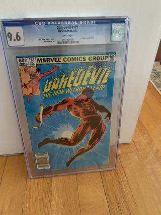 Daredevil 185 Cgc 9.  6 White Pages Newsstand Nm,  Frank Miller