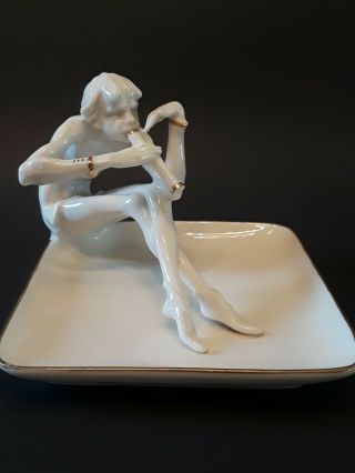 Karl Tutter for Hutschenreuther Figural Dish with Flute Player 3