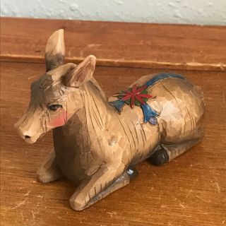 Let Earth Receive His King Jim Shore Carved Resin Donkey Figurine – Marked On