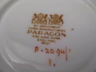 Paragon tea cup with saucer deep red Double Warrant 3