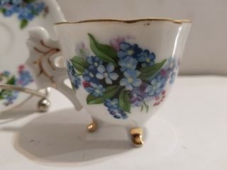 Forget Me Not,  Blue Flower Tea Cup and Saucer - Richard Japan - 3