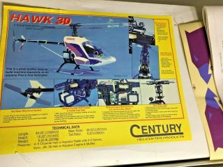 Vintage Century Rc Hawk 30 Kit Open Box
