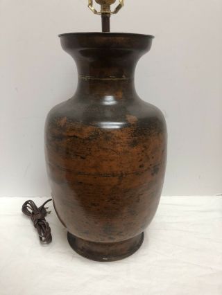 Vintage Bronze Urn Lamp Arts & Crafts