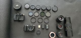 Sony A5000 Mirrorless Camera [w/ Vintage Lens,  Adapter,  Memory Card,  Filters]