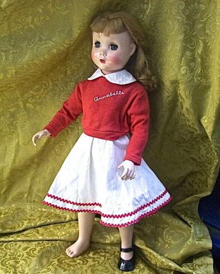Vintage Circa 1950s Madame Alexander 20 " Hard Plastic Maggie Face Annabelle Doll