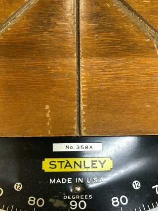 Vintage Stanley Adjustable Miter Box and Saw NO.  358A 2
